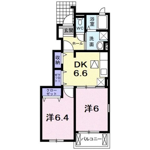 神戸市北区上津台(神戸電鉄三田線神鉄道場駅)のアパート賃貸物件 間取画像