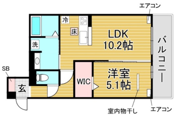 神戸市東灘区住吉宮町(阪神本線住吉駅)のアパート賃貸物件 間取画像