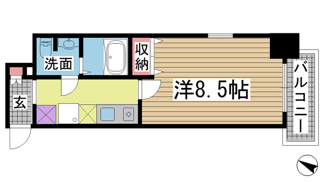 神戸市中央区元町通(JR東海道本線(近畿)元町駅)のマンション賃貸物件 間取画像