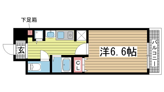 神戸市中央区加納町(JR東海道本線(近畿)三ノ宮駅)のマンション賃貸物件 間取画像
