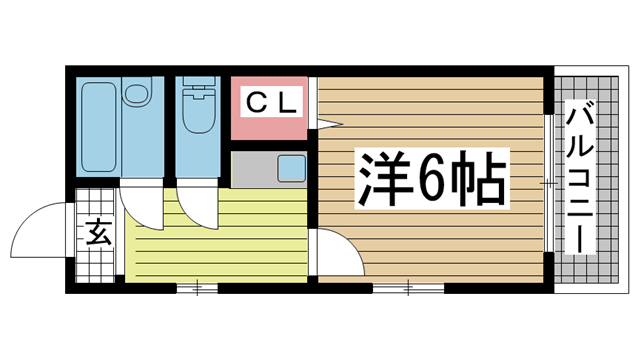 神戸市灘区神ノ木通(JR東海道本線(近畿)六甲道駅)のアパート賃貸物件 間取画像