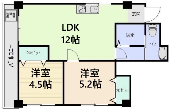 神戸市中央区国香通(JR東海道本線(近畿)三ノ宮駅)のマンション賃貸物件 間取画像