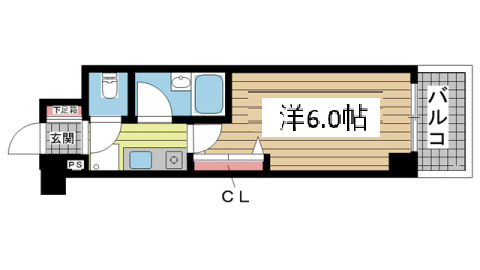 神戸市中央区磯辺通(JR東海道本線(近畿)三ノ宮駅)のマンション賃貸物件 間取画像