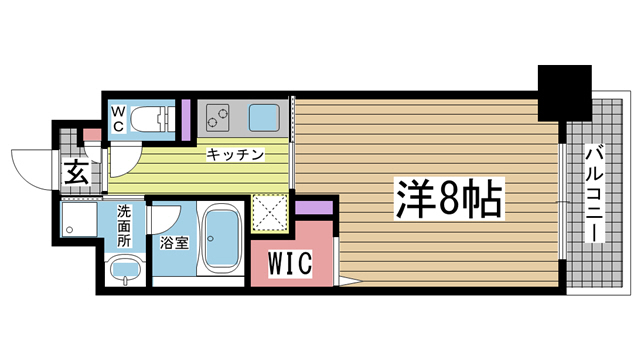 神戸市兵庫区入江通(JR山陽本線兵庫駅)のマンション賃貸物件 間取画像