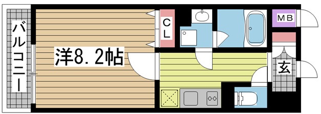 神戸市中央区元町通(JR東海道本線(近畿)元町駅)のマンション賃貸物件 間取画像