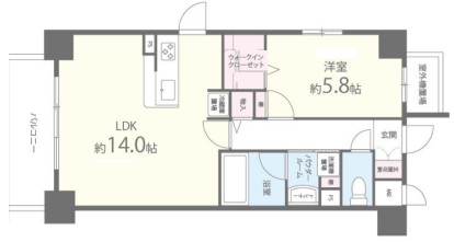 神戸市東灘区甲南町(JR東海道本線(近畿)摂津本山駅)のマンション賃貸物件 間取画像