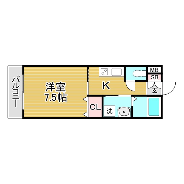 神戸市須磨区一ノ谷町(山陽電鉄線須磨浦公園駅)のアパート賃貸物件 間取画像