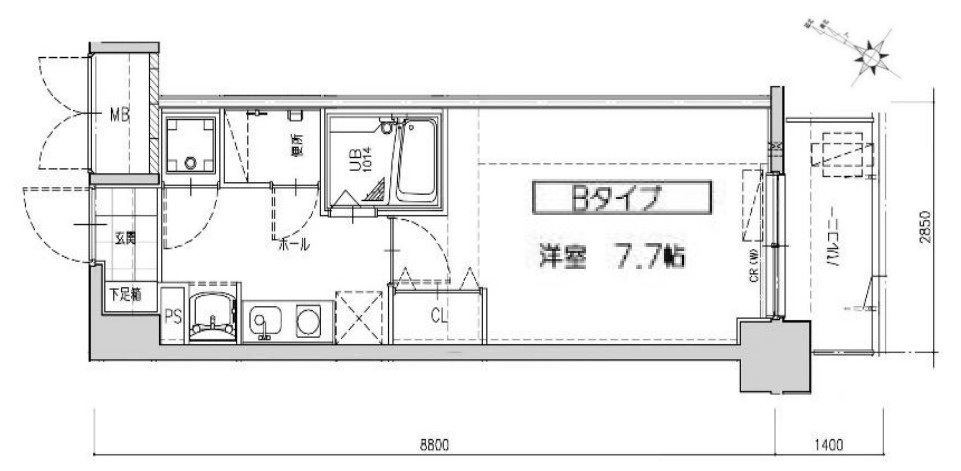 神戸市須磨区大池町(JR山陽本線鷹取駅)のマンション賃貸物件 間取画像