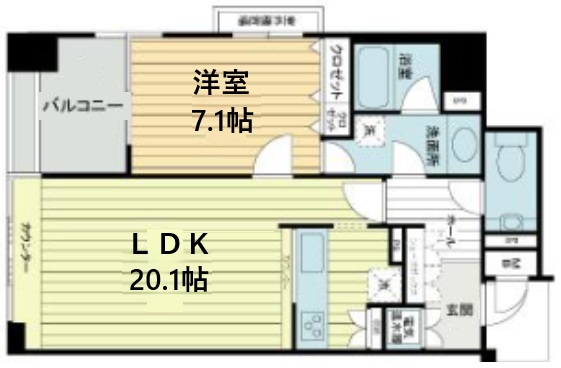 神戸市中央区栄町通(神戸市営地下鉄海岸線みなと元町駅)のマンション賃貸物件 間取画像
