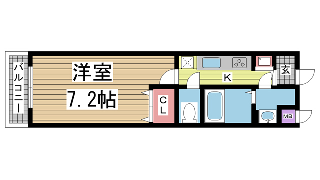 神戸市須磨区磯馴町(JR山陽本線須磨海浜公園駅)のマンション賃貸物件 間取画像