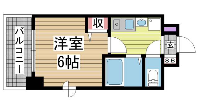 神戸市中央区元町通(JR東海道本線(近畿)神戸駅)のマンション賃貸物件 間取画像