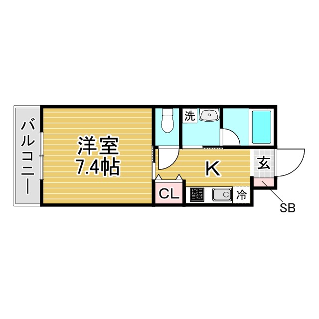 神戸市須磨区行幸町(山陽電鉄線月見山駅)のアパート賃貸物件 間取画像