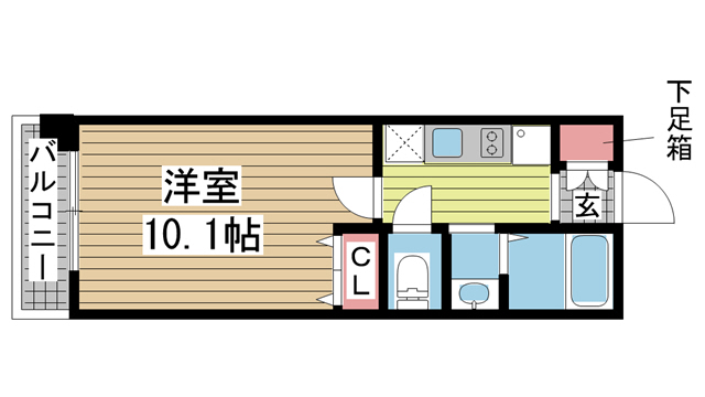 神戸市中央区磯上通(JR東海道本線(近畿)三ノ宮駅)のマンション賃貸物件 間取画像