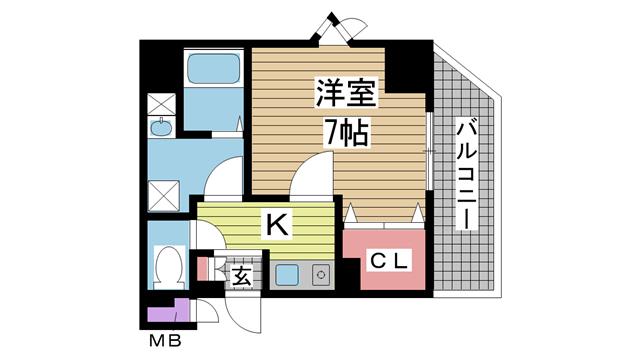 神戸市北区谷上東町(神戸電鉄有馬線花山駅)のマンション賃貸物件 間取画像