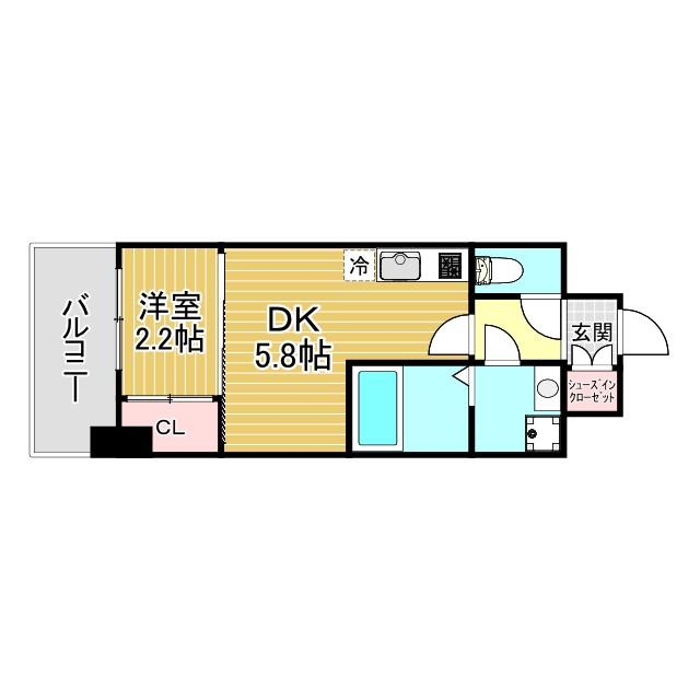 神戸市兵庫区西多聞通(JR東海道本線(近畿)神戸駅)のマンション賃貸物件 間取画像