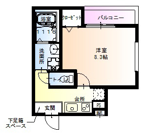 神戸市灘区大石南町(阪神本線大石駅)のアパート賃貸物件 間取画像