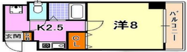 神戸市中央区琴ノ緒町(JR東海道本線(近畿)三ノ宮駅)のマンション賃貸物件 間取画像