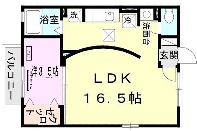 神戸市北区谷上南町(神戸電鉄有馬線谷上駅)のアパート賃貸物件 間取画像