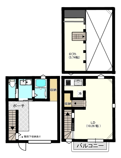 神戸市垂水区塩屋町(山陽電鉄線山陽塩屋駅)のアパート賃貸物件 間取画像