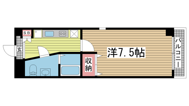神戸市中央区元町通(JR東海道本線(近畿)元町駅)のマンション賃貸物件 間取画像