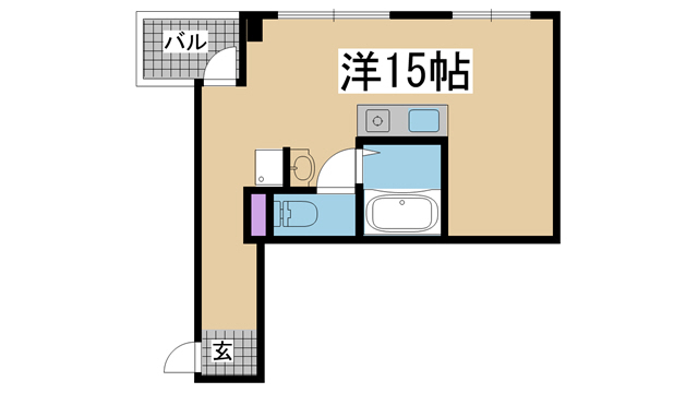神戸市中央区御幸通(JR東海道本線(近畿)三ノ宮駅)のマンション賃貸物件 間取画像
