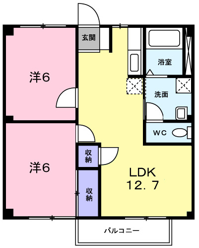 神戸市西区竜が岡(JR山陽本線大久保駅)のアパート賃貸物件 間取画像