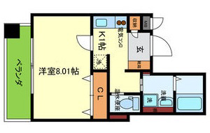 神戸市長田区松野通(JR山陽本線新長田駅)のマンション賃貸物件 間取画像