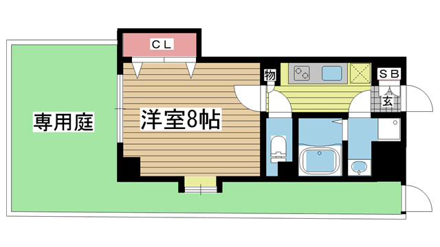 神戸市灘区備後町(JR東海道本線(近畿)六甲道駅)のマンション賃貸物件 間取画像