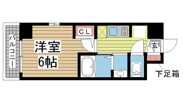 神戸市兵庫区湊町(JR東海道本線(近畿)神戸駅)のマンション賃貸物件 間取画像