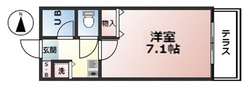 神戸市灘区弓木町(JR東海道本線(近畿)六甲道駅)のマンション賃貸物件 間取画像