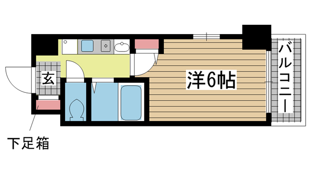 神戸市中央区古湊通(JR東海道本線(近畿)神戸駅)のマンション賃貸物件 間取画像