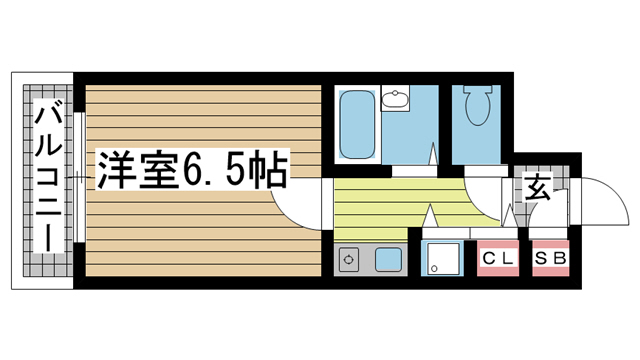 神戸市中央区浜辺通(JR東海道本線(近畿)三ノ宮駅)のマンション賃貸物件 間取画像