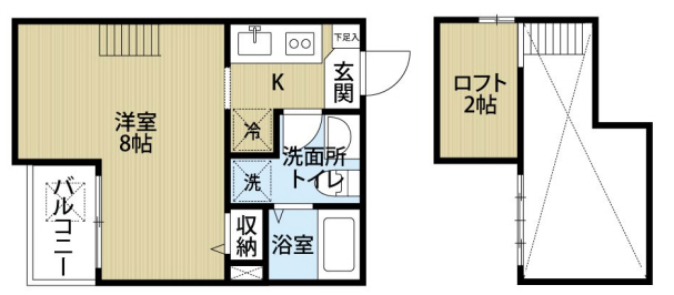神戸市長田区戸崎通(神戸市営地下鉄線板宿駅)のアパート賃貸物件 間取画像