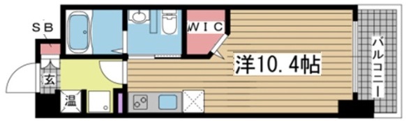 神戸市兵庫区福原町(JR東海道本線(近畿)神戸駅)のマンション賃貸物件 間取画像