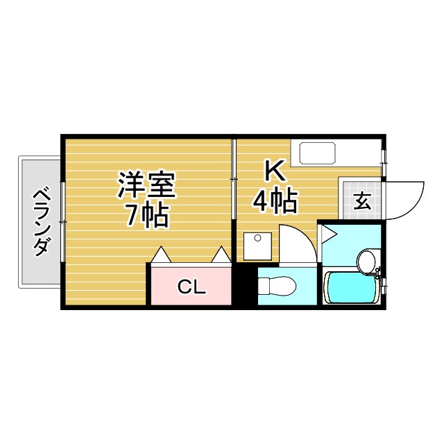神戸市東灘区住吉山手(阪急神戸線御影駅)のアパート賃貸物件 間取画像