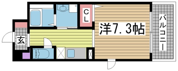 神戸市東灘区住吉南町(阪神本線住吉駅)のマンション賃貸物件 間取画像