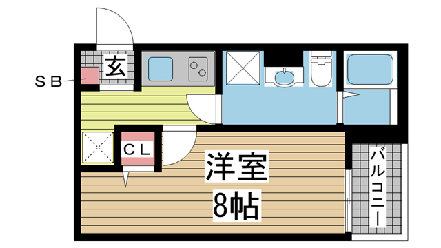 神戸市須磨区明神町(山陽電鉄線板宿駅)のアパート賃貸物件 間取画像