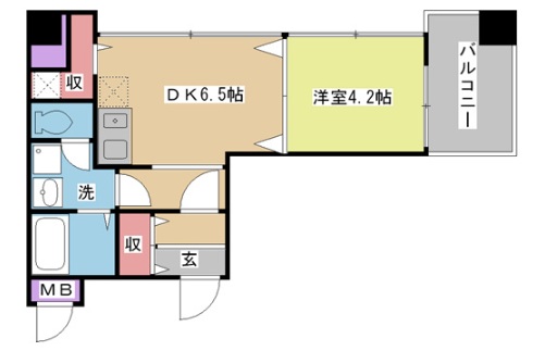 神戸市灘区友田町(JR東海道本線(近畿)六甲道駅)のマンション賃貸物件 間取画像