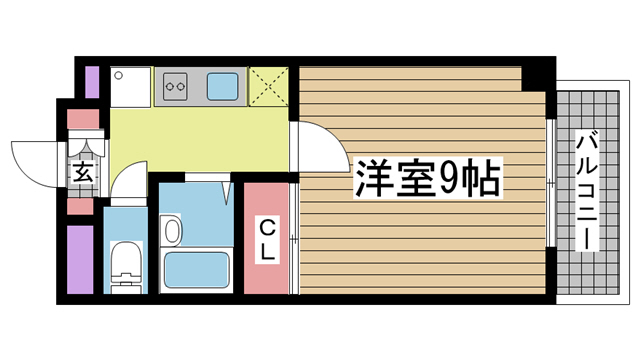神戸市中央区下山手通(JR東海道本線(近畿)三ノ宮駅)のマンション賃貸物件 間取画像