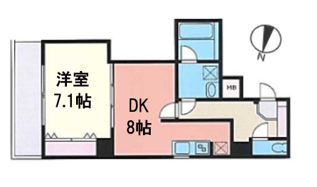 神戸市中央区雲井通(JR東海道本線(近畿)三ノ宮駅)のマンション賃貸物件 間取画像