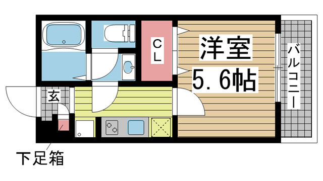神戸市東灘区御影本町(阪神本線御影駅)のマンション賃貸物件 間取画像