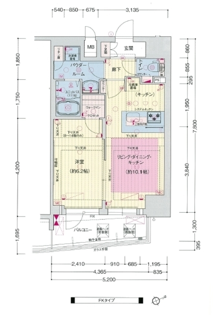 神戸市兵庫区西出町(神戸市営地下鉄海岸線ハーバーランド駅)のマンション賃貸物件 間取画像