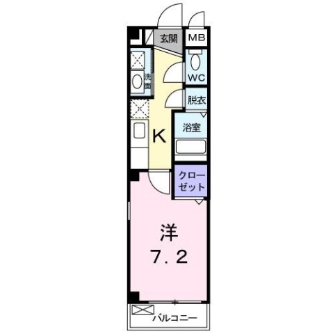 神戸市須磨区大田町(JR山陽本線鷹取駅)のアパート賃貸物件 間取画像