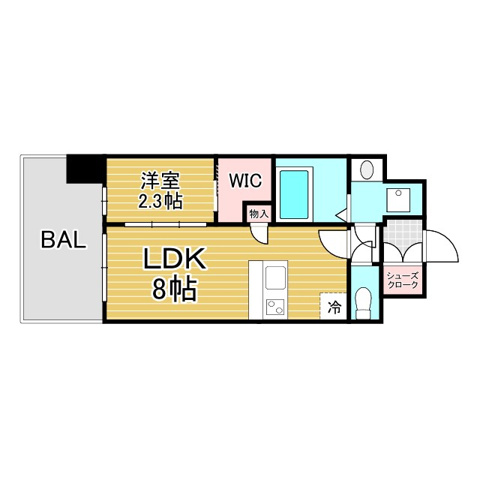 神戸市中央区北長狭通(JR東海道本線(近畿)元町駅)のマンション賃貸物件 間取画像