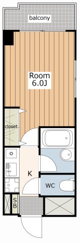 神戸市中央区磯辺通(神戸市営地下鉄海岸線三宮・花時計前駅)のマンション賃貸物件 間取画像