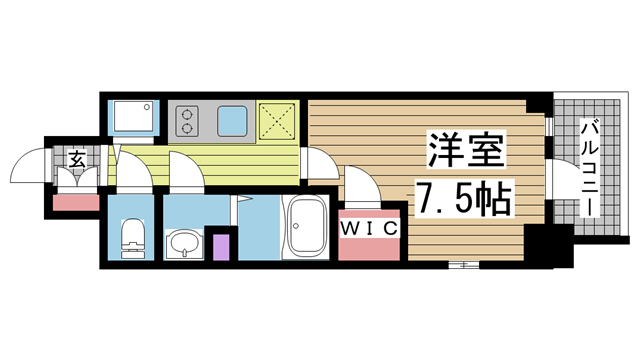神戸市中央区中町通(JR東海道本線(近畿)神戸駅)のマンション賃貸物件 間取画像