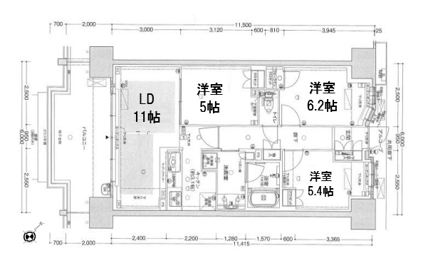 神戸市中央区港島中町(ポートアイランド線南公園駅)のマンション賃貸物件 間取画像