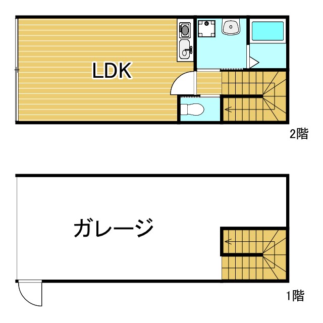 神戸市東灘区魚崎中町(阪神本線魚崎駅)のアパート賃貸物件 間取画像