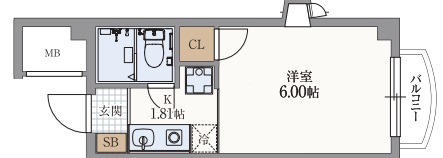 神戸市灘区八幡町(阪急神戸線六甲駅)のマンション賃貸物件 間取画像