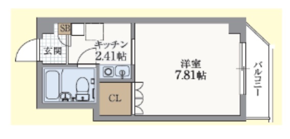 神戸市灘区八幡町(阪急神戸線六甲駅)のマンション賃貸物件 間取画像